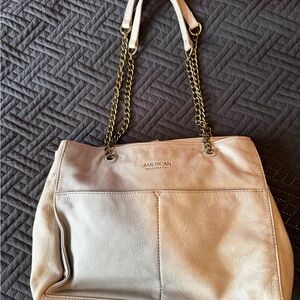 American Leather Shoulder Bag - Cream